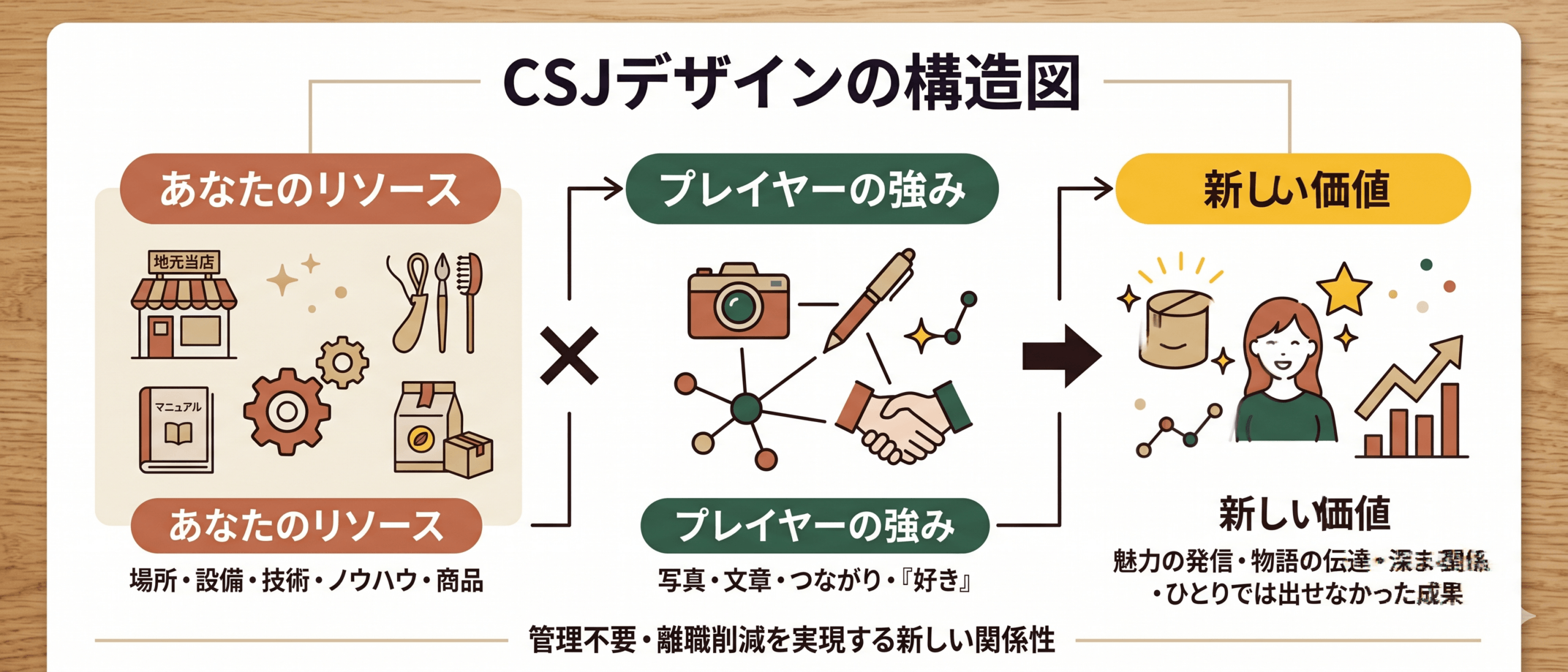 リソース×プレイヤーの強み＝新しい価値